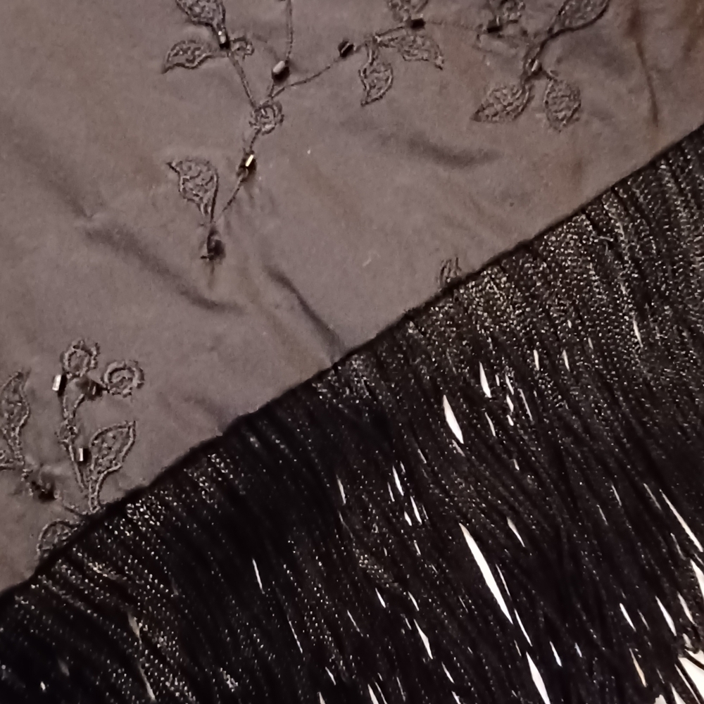 Ann Taylor Black Embellished Midi Skirt - Picture 8 of 8